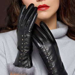 Women Fashion Leather Gloves