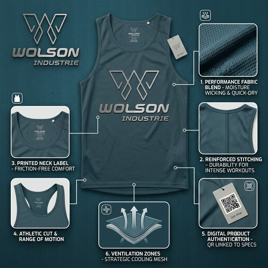 Gym Vest Manufacturer | Custom Workout Tank Tops | Wolson Industries - Image 3