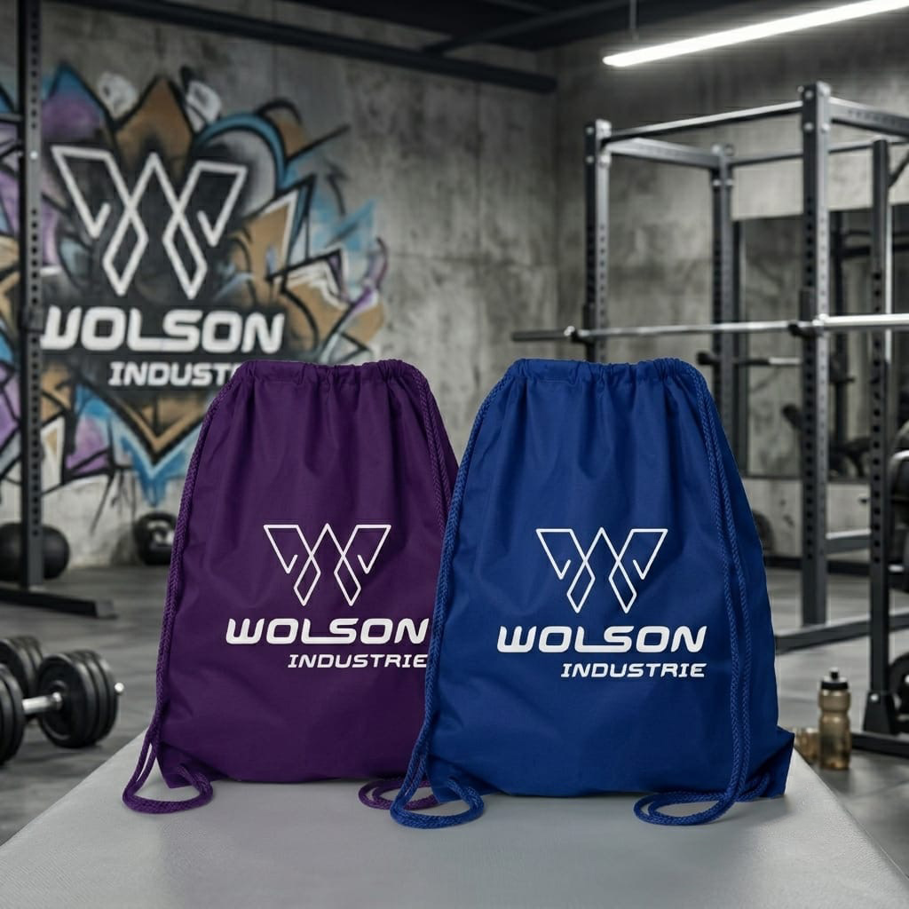 Weight Lifting Gym Bag – Premium 450 GSM Drawstring Backpack | Wolson Industrie - Image 2