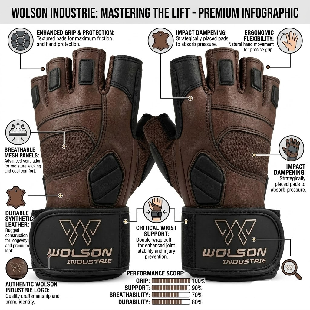 Weight Lifting Gym Gloves Manufacturer | Custom Fitness Gloves | Wolson Industries - Image 3