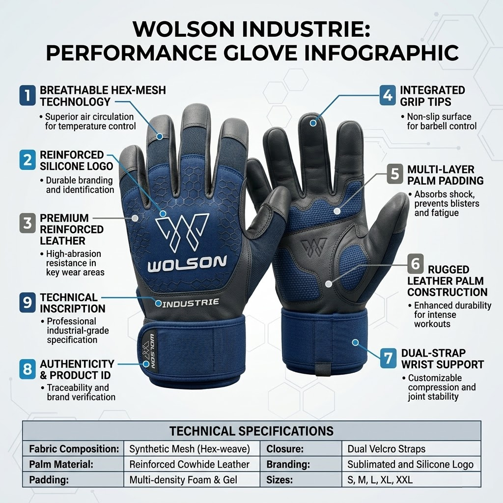 Full Finger Weight Lifting Gym Gloves Manufacturer | OEM Fitness Gloves | Wolson Industries - Image 3