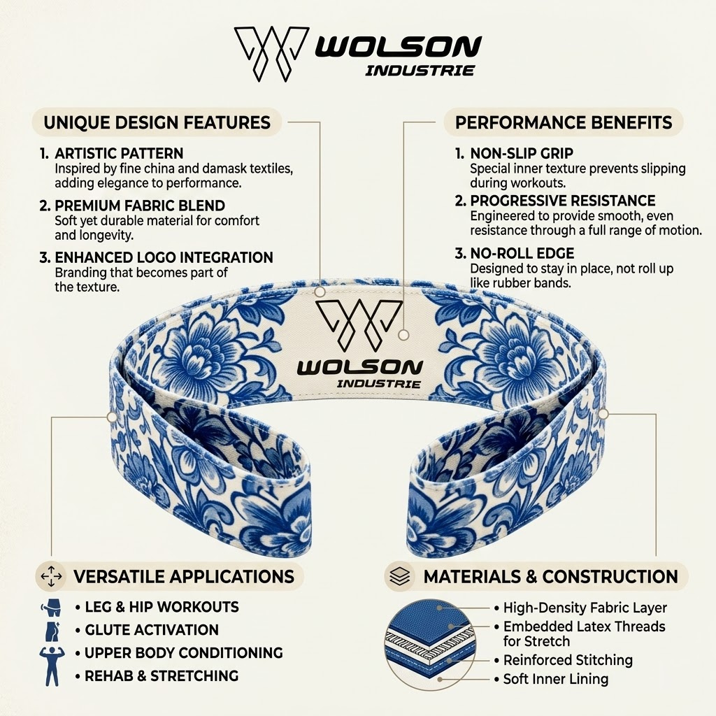 Long Resistance Bands – Premium Fabric Workout Resistance Bands | Wolson Industrie - Image 3