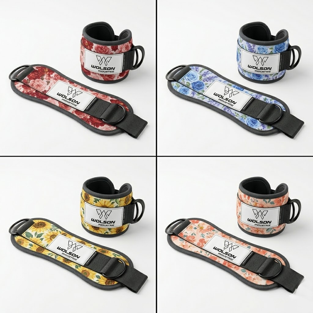 Weight Lifting Ankle Strap Manufacturer | Floral Cable Machine Ankle Straps | WOLSON INDUSTRIES - Image 2