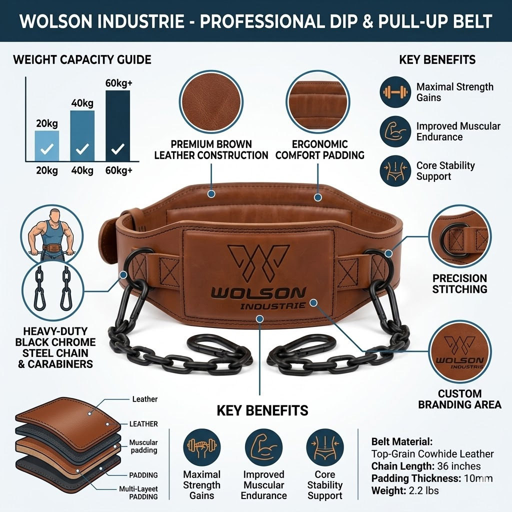 Weight Lifting Dip Belt Manufacturer | Wolson Industries - Image 3