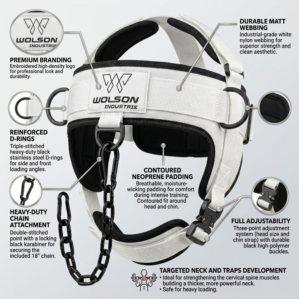 Weight Lifting Head Harness Manufacturer | Wholesale Gym Gear - Image 3